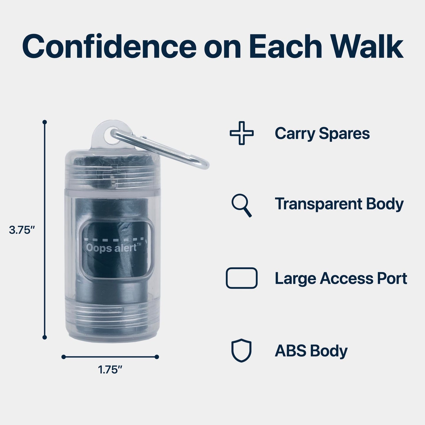 Transparent Poop Bag Holder with Reserve