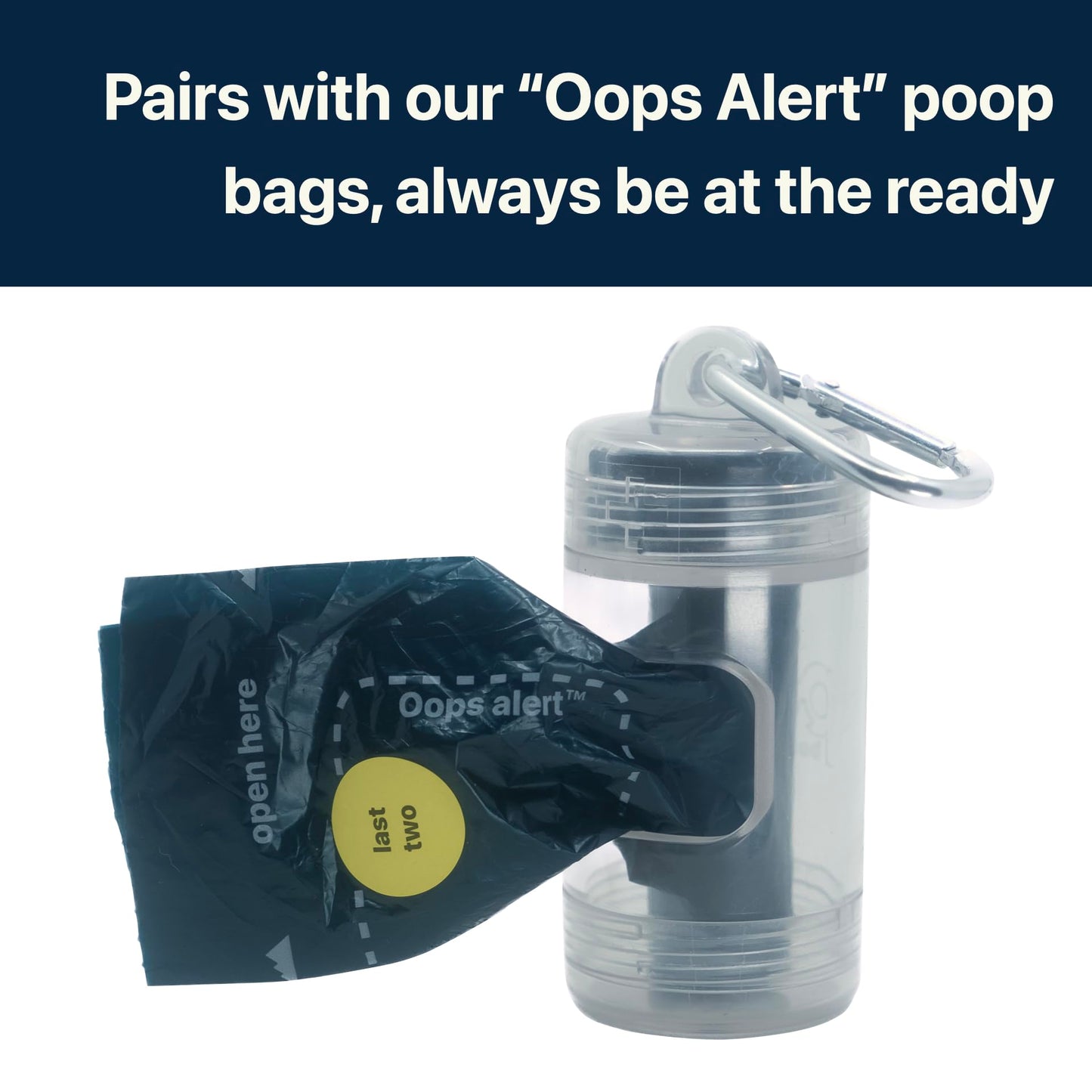 Transparent Poop Bag Holder with Reserve